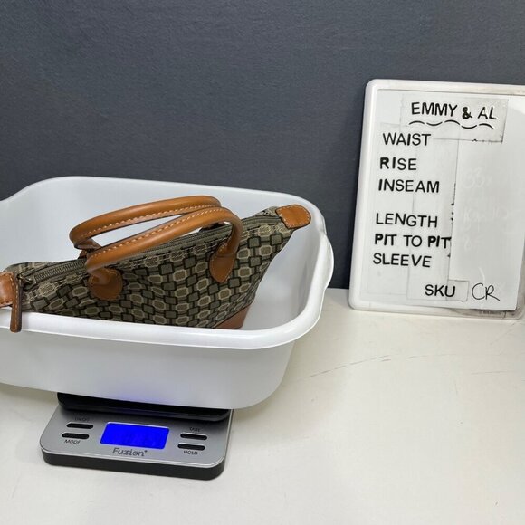 Nine West VTG Mini Purse Bag Brown Gray 90s Y2K Shoulder Strap Double Handle - Picture 14 of 14